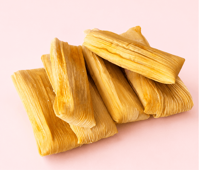 Tamales wrapped in corn husks from Conchitas Mexican Bakery